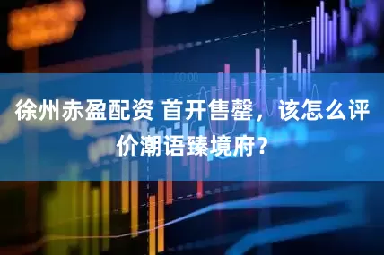 徐州赤盈配资 首开售罄,该怎么评价潮语臻境府?