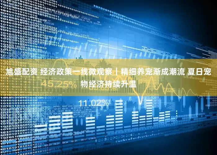 旭盛配资 经济政策一线微观察｜精细养宠渐成潮流 夏日宠物经济持续升温